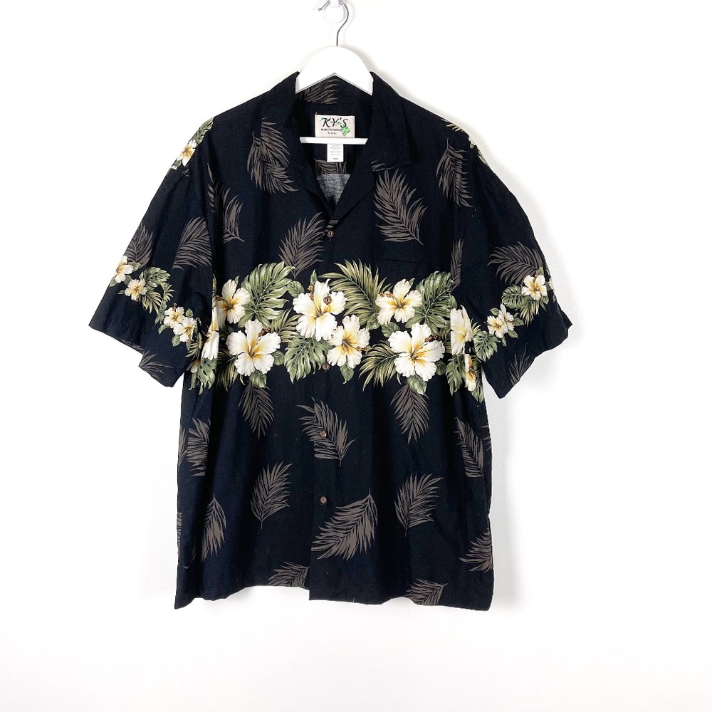 Cotton Hawaiian Vacation Button Down Shirt 2XL